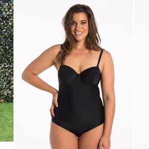 NEW Lilly and Lime Swimwear BLACK BALCONETTE ONE PIECE